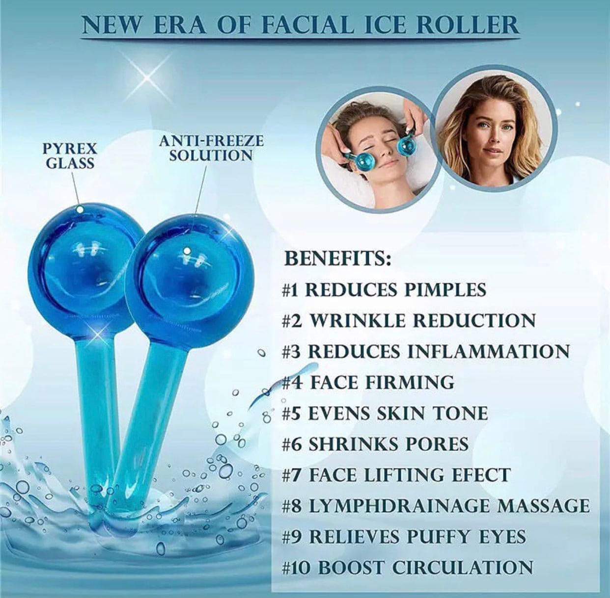2 Pcs Crystal Ice Hockey, Energy Face Eye Massaging Globes, Face Lifting Anti Wrinkles Ice Roller, Anti Aging Health And Skincare Tool 2 Pcs Crystal Ice Hockey, Energy Face Eye Massaging Globes, Face Lifting Anti Wrinkles Ice Roller, Anti Aging Health And Skincare Tool